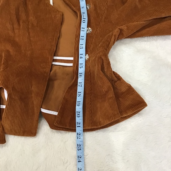 A.W.A.K.E Mode Women Size 36 Octopus Rust Corduroy Jacket Cotton Button Front - Picture 13 of 14